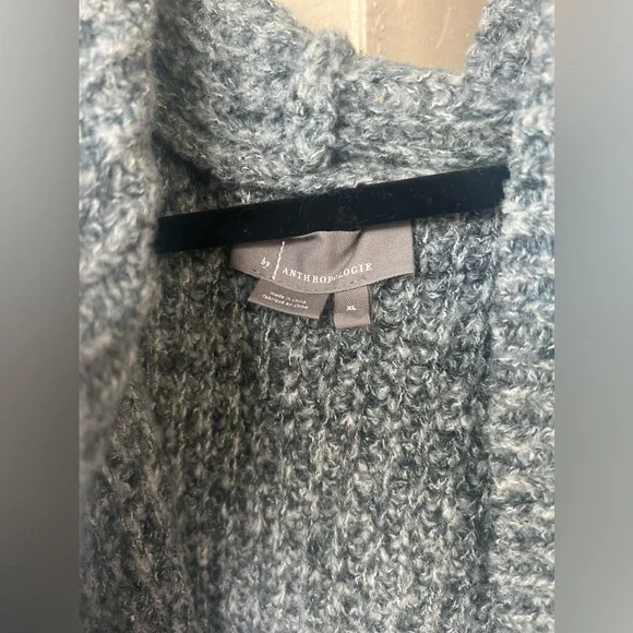 By Anthropologie Hooded Sweater Jacket, worn once! - Picture 4 of 4